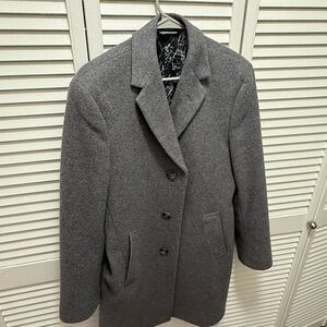 Nautica Men's Charcoal Barge Overcoat